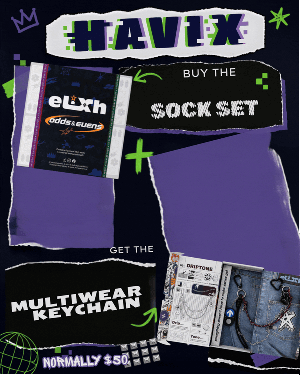 Buy 1 Get 1 Free - INFINITY SOCK SET (6 Pairs) + FREE DRIP TONE KEYCHAIN