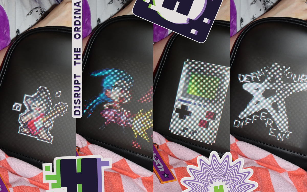 Buy 1 Get 1 Free - GLITCH LED  BACKPACK + FREE INFINITY SOCK SET (6 Pairs) 8